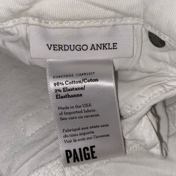 Paige Verdugo Ankle Skinny Jeans Size 26 - Picture 6 of 7